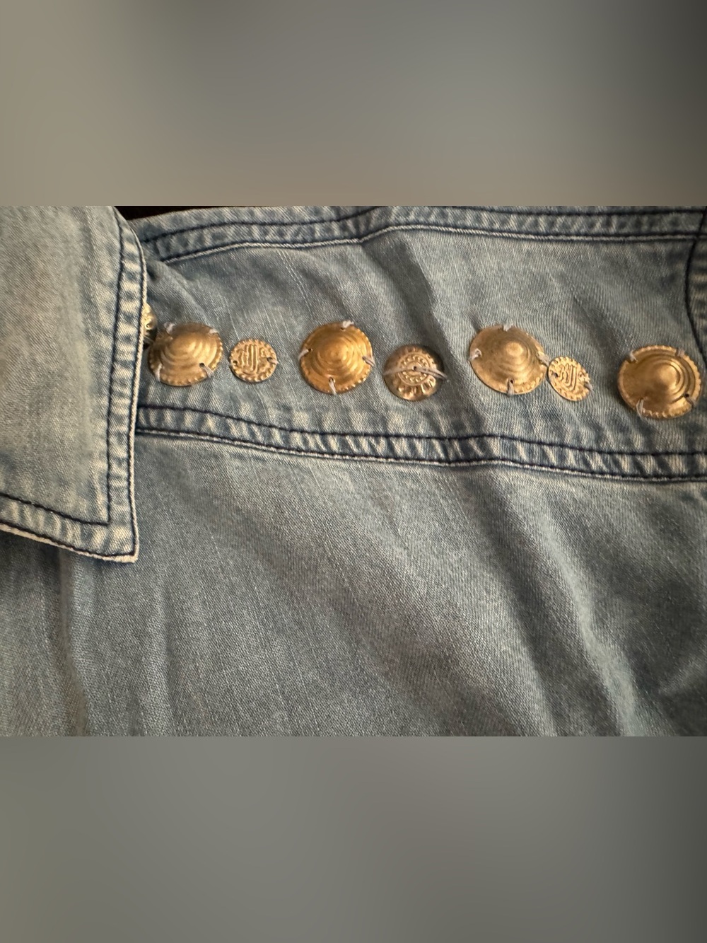 NWT- Free People - Austin Denim Top - Medium - Picture 10 of 11